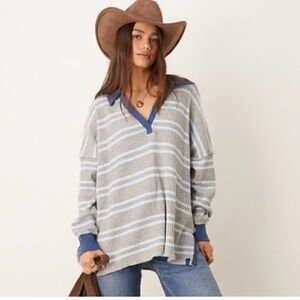 We the Free striped Travis polo tee